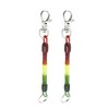 Unique Bargains Plastic Swivel Clips Spiral Coiled Strap Lanyard Keyring Keychain Tricolor 2 Pcs 6" Length - 4 of 4