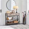 Yaheetech 3 Tier Console Table Sofa Table with Power Outlet, Gray - 2 of 4