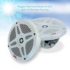 Water-Resistant Marine Speakers for Outdoor Use with 600W Max Power, 2-Way Coaxial Design, White, Pair - 4 of 4