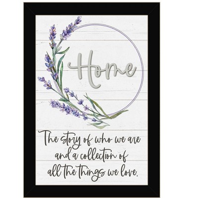 HomeRoots Home a Circle of Love Black Framed Print Wall Art