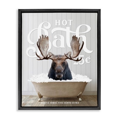 Stupell Industries Vintage Bathroom Moose Ad, 25" x 31"