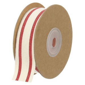 Unique Bargains Cotton Fabric Striped Grosgrain Craft Embellishments Ribbon 10 Yard - 1 of 4