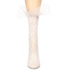 Memoi Women's Floral Ruffle Polka Dot Cuff Crew Socks - 2 of 3