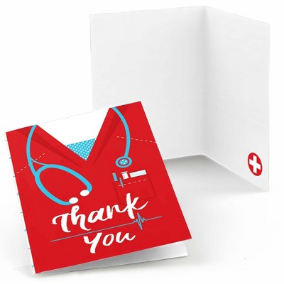 Big Dot of Happiness Nurse Graduation - Medical Nursing Graduation Party Thank You Cards (8 count)