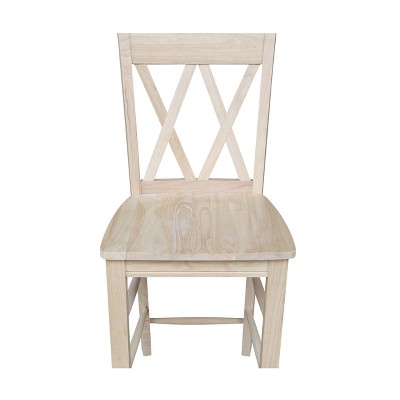 Eco-Friendly Parawood 24" Swivel Double X-Back Barstool - Unfinished