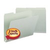 Smead Pressboard File Folder, 1/3-Cut Tab, 2" Expansion, Letter Size, Gray/Green, 25 per Box (13234) - image 2 of 4
