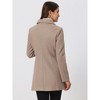 INSPIRE CHIC Women's Christmas Peter Pan Collar Double Breasted Long Trench Winter Pea Coat - image 4 of 4