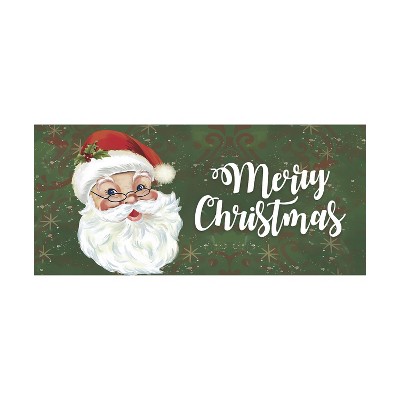 Evergreen Merry Santa Sassafras Indoor Outdoor Switch Doormat 1'10"x10" Multicolored
