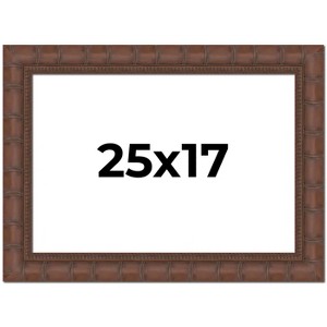 PosterPalooza | 25x17 Wide Bamboo Picture Frame, UV Acrylic, 4 Finishes - Brown, Black, Silver, and Natural - 1 of 4