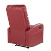 Contemporary Faux Leather Recliner Chair with Foam Padding and Manual Recline for Living Room - 4 of 4