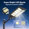 Solar Street Lights Outdoor, Solar Security Flood Lights Parking Lot Lights Commercial Dusk to Dawn, IP67 Waterproof Led Solar Lights w Remote - 2 of 4