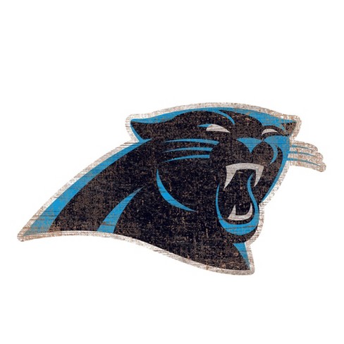 Nfl Carolina Panthers Fan Creations Round Distressed Sign : Target