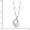 Black Bow Jewelry Rhodium Plated Sterling Silver Friendship Hug Necklace, 18 Inch - 2 of 4