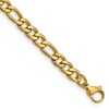 Chisel Stainless Steel Polished Yellow IP-plated 6.3mm 8" Figaro Chain Bracelet - 2 of 3