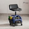 Rolling Creeper Garage Stool, 300 LBS Capacity Mechanic Stool with 360¡« Wheels, Tool Tray, Adjustable Height - 3 of 4