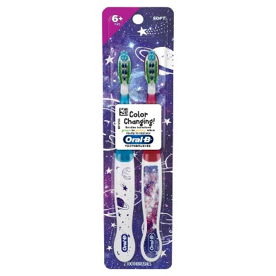 Oral-B Kids Soft Toothbrush with Galaxy Designs, (2 Pack) for Ages 6+