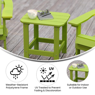 Lime Green Poly Resin Adirondack Side Table