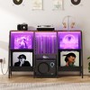 MOEPISY Vinyl Record Storage for 280 Albums, Media Shelf Cabinet, Wooden Stereo Cabinet, Media Stand Console - 2 of 4