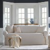 Heavy Weight Cotton Canvas Sofa Slipcover Natural - Sure Fit - 4 of 4