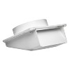 Lambro® 4-In. Plastic Soffit Exhaust Dryer Vent with Damper, White, 143W - 3 of 4