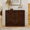 Lyngins Mid Century Modern V-shape Storage Cabinet, Fluted Sideboard Cabinet, Anti-Tip Design Buffet Cabinet/Kitchen Storage Cabinet for Living Room - 2 of 4
