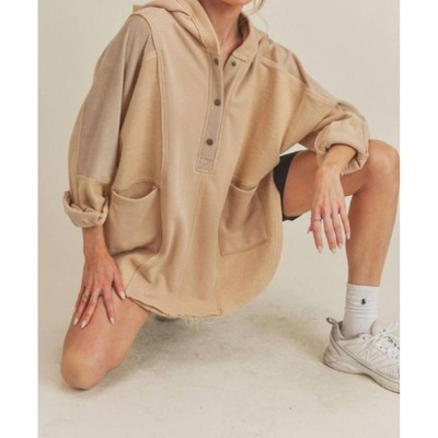 Women's Corduroy Contrast Pullover - AEMI + CO