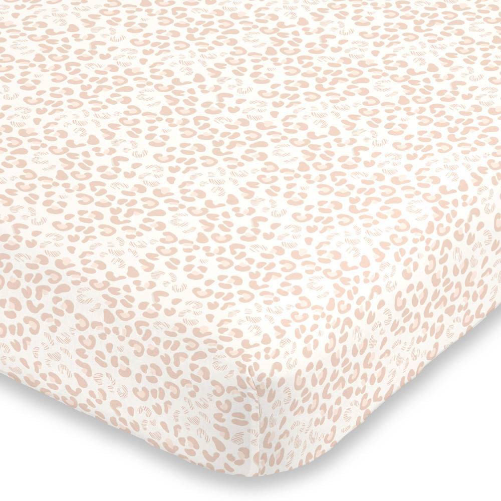 Photos - Bed Linen NoJo Neutral Cheetah Crib Sheet