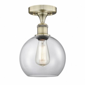 Athens - 1 Light Semi-Flush Mount In Industrial Style-10.75 Inches Tall and 8 Inches Wide - 1 of 1