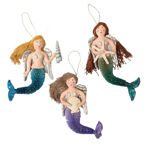 Gallerie II Magical Mermaid Christmas Xmas Ornament Set of 3