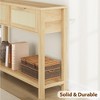 Entryway Table with 2 Drawers, Boho Console Table for Living Room and Hallway, Wood Sofa Table with Storage for Foyer and Entryway Decor - 3 of 4