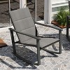 Merrick Lane Set of 2 Flex Comfort Outdoor Rocking Chairs with Steel Frames - 4 of 4