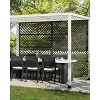 Coucheta 72" Tall Metal Privacy Screen, Freestanding Outdoor Privacy Screen with Stable Base, Black - 4 of 4