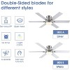 52 Inches Flush Mount Low Profile 6 Blades Ceiling Fan with light,Remote and APP Control,Plywood Blades - 2 of 4