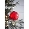 Gulches Set of 3 Luxurious 6" Mercury Antiqued Red Glass Ornaments - Elegant Decorative Hanging Accents for Christmas Trees and Holiday Celebrations - 2 of 4