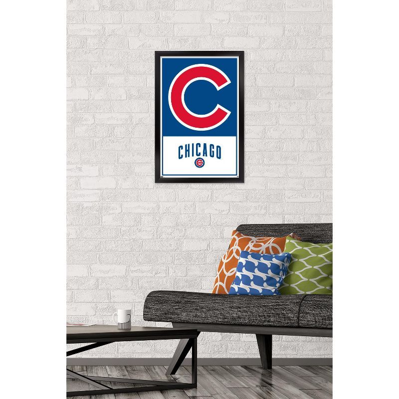 Trends International MLB Chicago Cubs - Logo 22 Framed Wall Poster Prints, 2 of 7