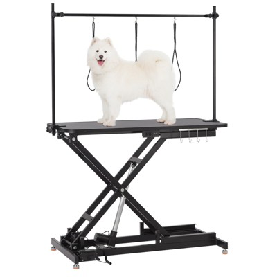 coucheta 47” Electric Lift Dog Grooming Table (White), Heavy Duty Electric Grooming Arm Table for Pets & Large Dogs