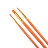 Unique Bargains 3-Piece Set of Pens Applicable Paint Type Oil Paint Brush Style Round Tip Brush Nylon Wood 6.77"-6.89"-6.85" 3Pcs - 3 of 3