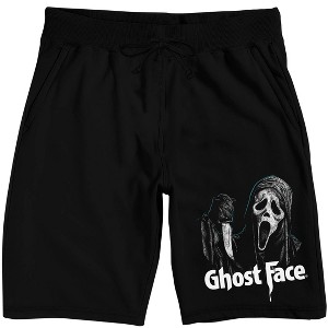 Ghostface With Knife Adult Black Sleep Pajama Shorts - 1 of 4