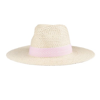 Levi's Women's Herringbone Band Wide Brim Straw Hat