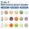 Electric Slicer Shredder, Food Slicers with 3 Blades & 80W high-torque Quiet Motor, 64mm Wide Feeding Chute, 800ml Food Container, Built-in Storage - 2 of 4