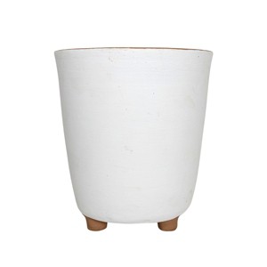 Footed Planter White Terracotta by Foreside Home & Garden - 1 of 4