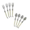 French Home 8pc Stainless Steel Laguiole Faux Ivory Dessert Flatware Set White: Silverware Set with Dessert & Cocktail Forks - 2 of 3