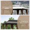 YARDSIGHT Hardtop Patio Gazebo with Aluminum Frame, Double Roof Canopy, Curtains & Netting, All-Weather Shelter for Backyard & Garden - 4 of 4