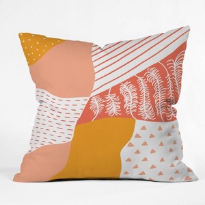 16"x16" Sunshine Canteen Frankie Throw Pillow Yellow - society6: Indoor Decorative, Machine Washable, Zipper Closure - 1 of 4
