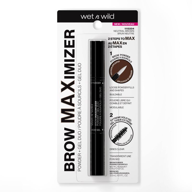 Wet n Wild Brow Gel &#38; Powder Dual Maximizer - Neutral Brown - 0.13oz, 1 of 8