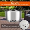 32" Smokeless Fire Pit, Portable 304 Stainless Steel Wood Burning Fireplaces, Outdoor Bonfire Pit for Camping, Bonfires - 3 of 4