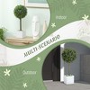 Angel Sar 2 Pcs Artificial Boxwood Topiary, 17.7" Realistic Green Potted Plants Set with Weighted Base, Indoor Outdoor Faux Greenery Decor - 4 of 4