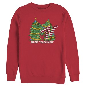 Men's MTV Christmas Tree Logo Sweatshirt - 1 of 3