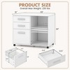 Costway 3-Drawer File Cabinet Mobile Lateral Cabinet Printer Stand Espresso\Black - 3 of 4