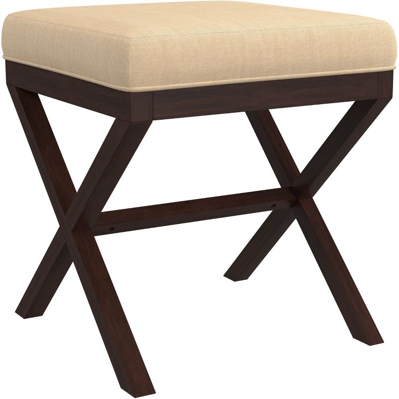18.5&#34; Morgan Backless Upholstered Wood Vanity Stool Golden Beige - Hillsdale Furniture, 1 of 16